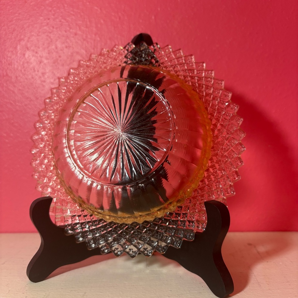 Vintage * Anchor Hocking Miss America Pattern Elegant Pink Glass Small Bowl EUC - Picture 6 of 6